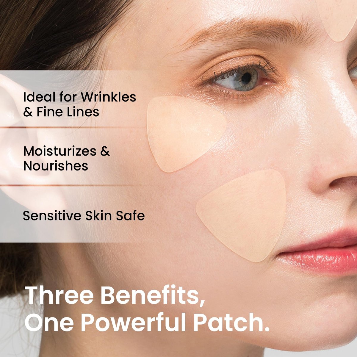 NURIVE Advanced Wrinkle Patches 60ct - Smile Line & Frown Line Patches with Retinol & Collagen, Invisible Overnight Face Wrinkle Tape, Korean Skin Care, Small (Face) - görsel 3