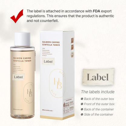 HEVEBLUE Salmon Caring Centella Toner - pH 5.5, Salmon PDRN & Egg Extract, Centella Asiatica, Restore & Rejuvenate, Refine Skin Texture, Low Irritation Korean Skincare Avelisse