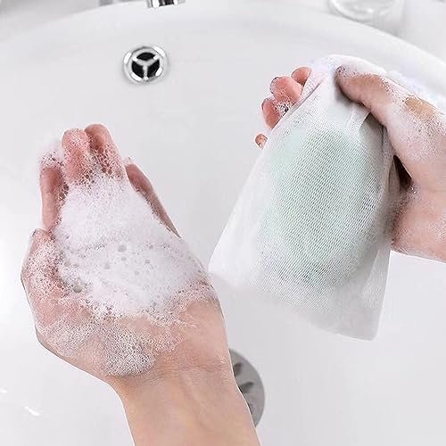 Mozeat Lens 20 Pack Exfoliating Mesh Soap Saver Pouch Bags with Drawstring - Foaming Net Bags for Bath and Shower - görsel 12