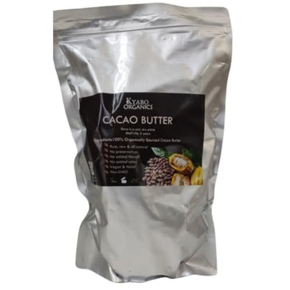 Kyabo 100% Pure and All Natural Cocoa Butter - 3lb - Food Grade - Great for Lip Balm, Cream, Hair Products, Candle, Hair Removal and Craft Projects - Made with Organic Cacao Avelisse
