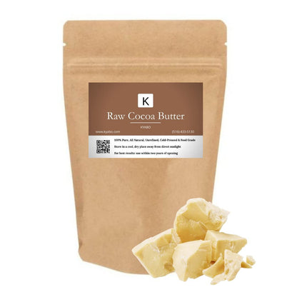 Kyabo 100% Pure and All Natural Cocoa Butter - 3lb - Food Grade - Great for Lip Balm, Cream, Hair Products, Candle, Hair Removal and Craft Projects - Made with Organic Cacao Avelisse