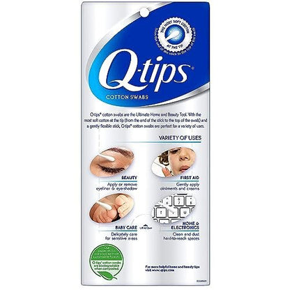 Q-tips Original Cotton Swabs for Hygiene & Beauty Care – 100% Cotton, 625 Count (Pack of 2)