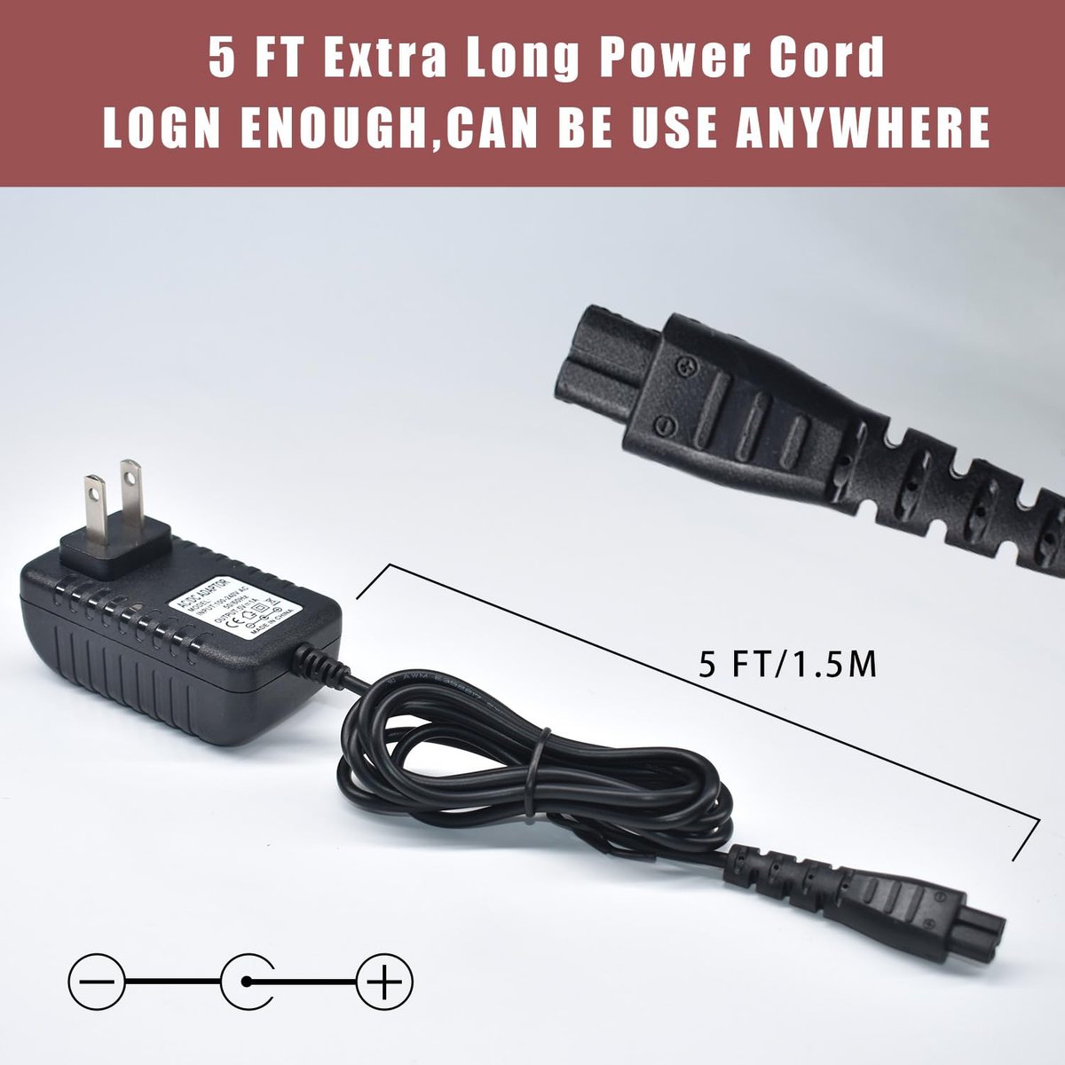 Replacement Charger for Remington Shaver HC4250 HC5870 PF7500 PF7600 PG6250 PG6255 PG6170 PG6171 XR7000 XF8550 XF8700 XR1400 XR1430 HC5950, 5V Trimmer Charging Cord for Remington Razor - görsel 3