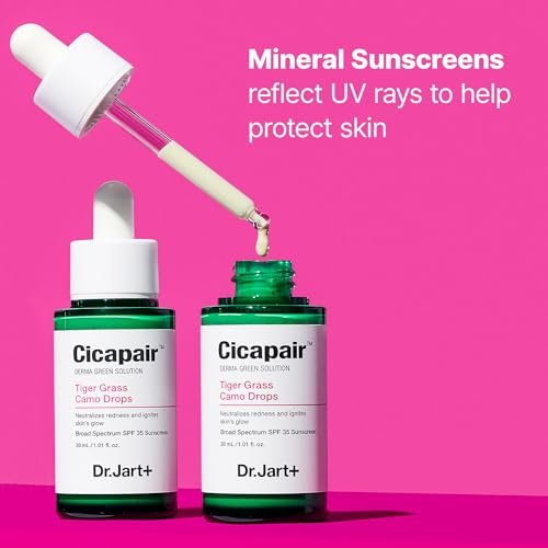 Dr.Jart+ Cicapair Tiger Grass Camo Drops Tinted Serum SPF 35 with Centella Asiatica | Skin Tint | Korean Skin Care Makeup Hybrid, 1.01 Fl Oz Avelisse
