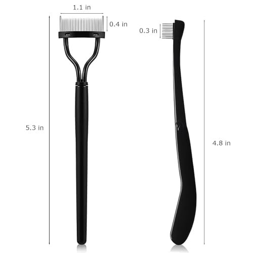 Corconess Eyelash Comb 2-Pack: Precision Eyelash Separator Tool with Metal Teeth for Flawless Lashes - görsel 14