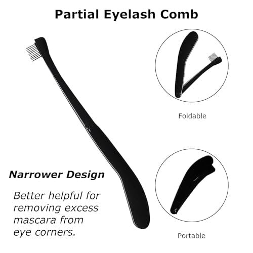 Corconess Eyelash Comb 2-Pack: Precision Eyelash Separator Tool with Metal Teeth for Flawless Lashes - görsel 8