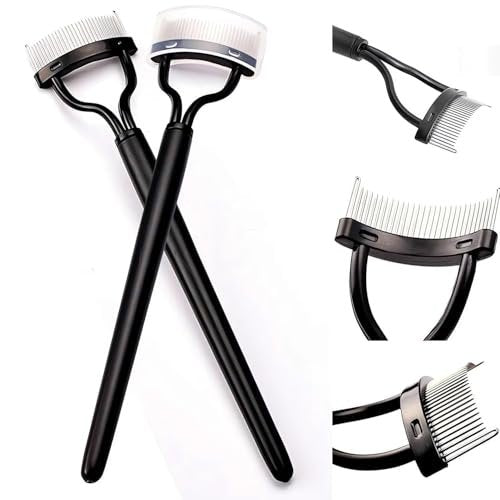 Corconess Eyelash Comb 2-Pack: Precision Eyelash Separator Tool with Metal Teeth for Flawless Lashes - görsel 4