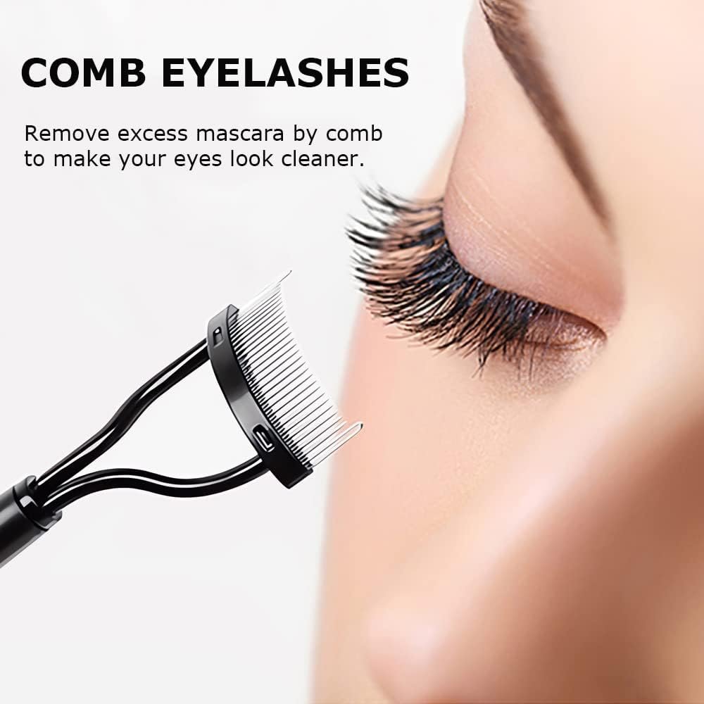 Corconess Eyelash Comb 2-Pack: Precision Eyelash Separator Tool with Metal Teeth for Flawless Lashes - görsel 9