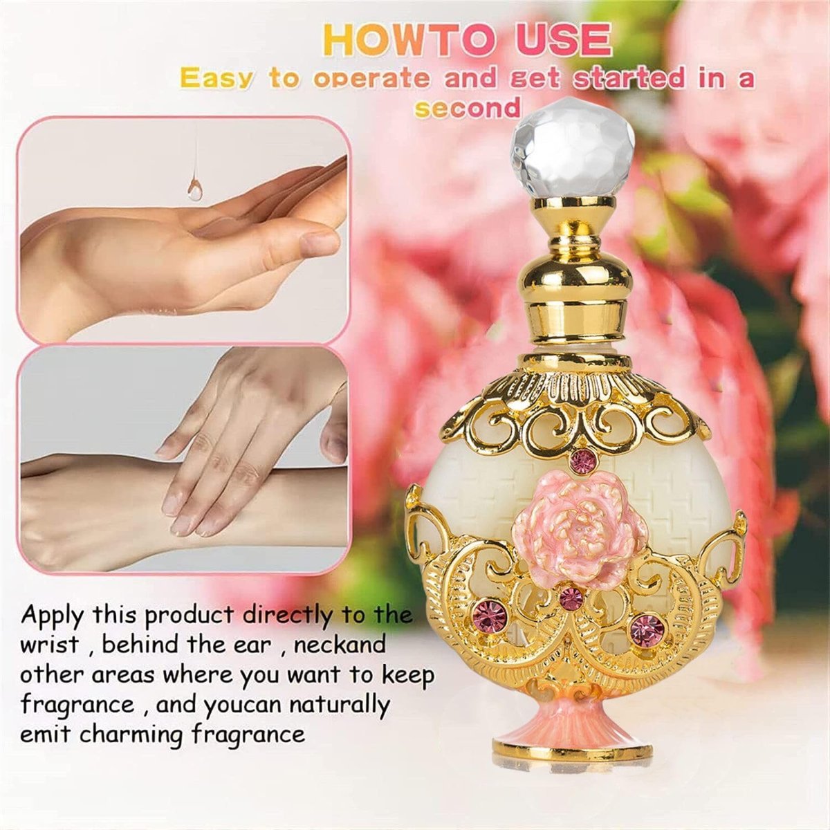 LIYJTK Halal Dubai Retro Concentrated Perfume Oil for Women - Long Lasting Exquisite Vintage Fragrance - 0.5 Oz Avelisse