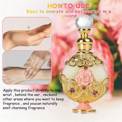 LIYJTK Halal Dubai Retro Concentrated Perfume Oil for Women - Long Lasting Exquisite Vintage Fragrance - 0.5 Oz Avelisse