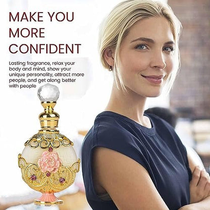 LIYJTK Halal Dubai Retro Concentrated Perfume Oil for Women - Long Lasting Exquisite Vintage Fragrance - 0.5 Oz Avelisse