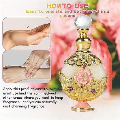 LIYJTK Halal Dubai Retro Concentrated Perfume Oil for Women - Long Lasting Exquisite Vintage Fragrance - 0.5 Oz Avelisse