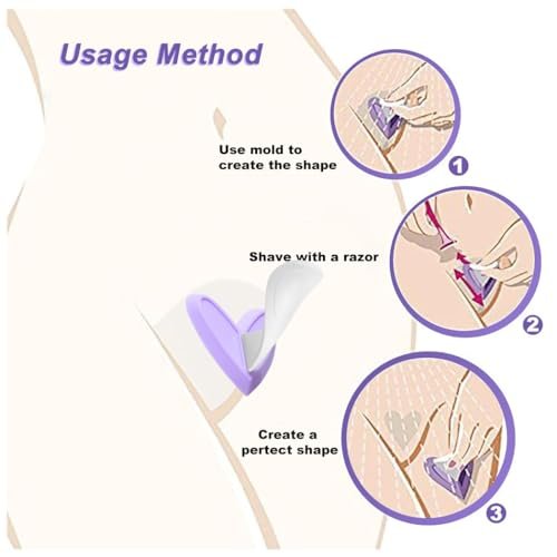 KDIMSY Pubic Hair Stencils for Women - Bikini Shaving Stencils Set of 7 Shapes for Intimate Grooming and Styling - görsel 6