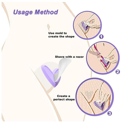 KDIMSY Pubic Hair Stencils for Women - Bikini Shaving Stencils Set of 7 Shapes for Intimate Grooming and Styling