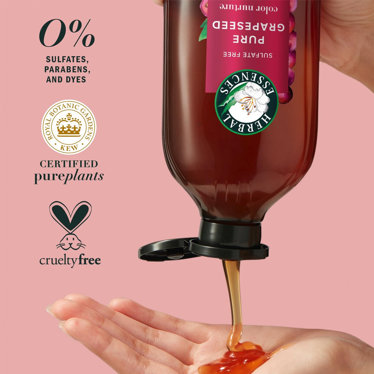 Herbal Essences Pure Grapeseed Color Nurture Sulfate Free Shampoo - 13.5 fl oz | Hair Protection & Color Nourishment - görsel 7