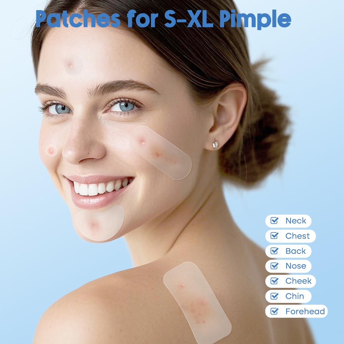 Breiboz Pimple Patches for Face & Body, 331 Patches Variety Pack with Large Sizes, Invisible Hydrocolloid Acne Patch with Tea Tree Oil & Salicylic Acid, Overnight Zit Stickers for Blemishes & Spots, All Skin Types - görsel 11