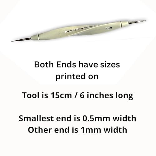 Happy Dotting Company Fine Stylus - Precision Dotting Tool 0.5/1.0 mm Double Ended for Nail Art, Painting & Mandala - görsel 4