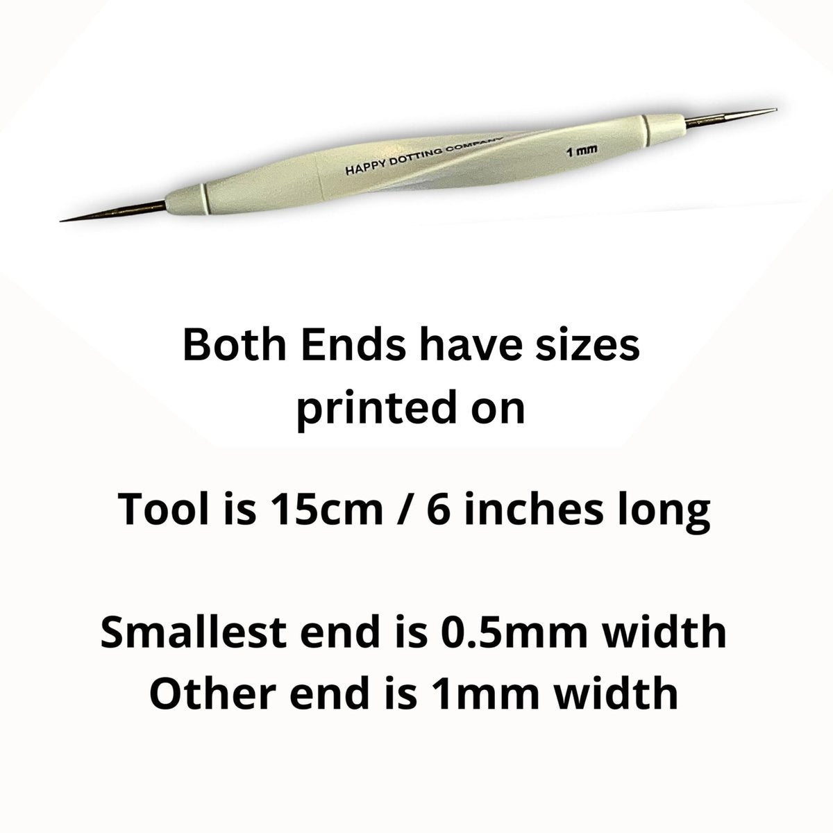Happy Dotting Company Fine Stylus - Precision Dotting Tool 0.5/1.0 mm Double Ended for Nail Art, Painting & Mandala - görsel 3