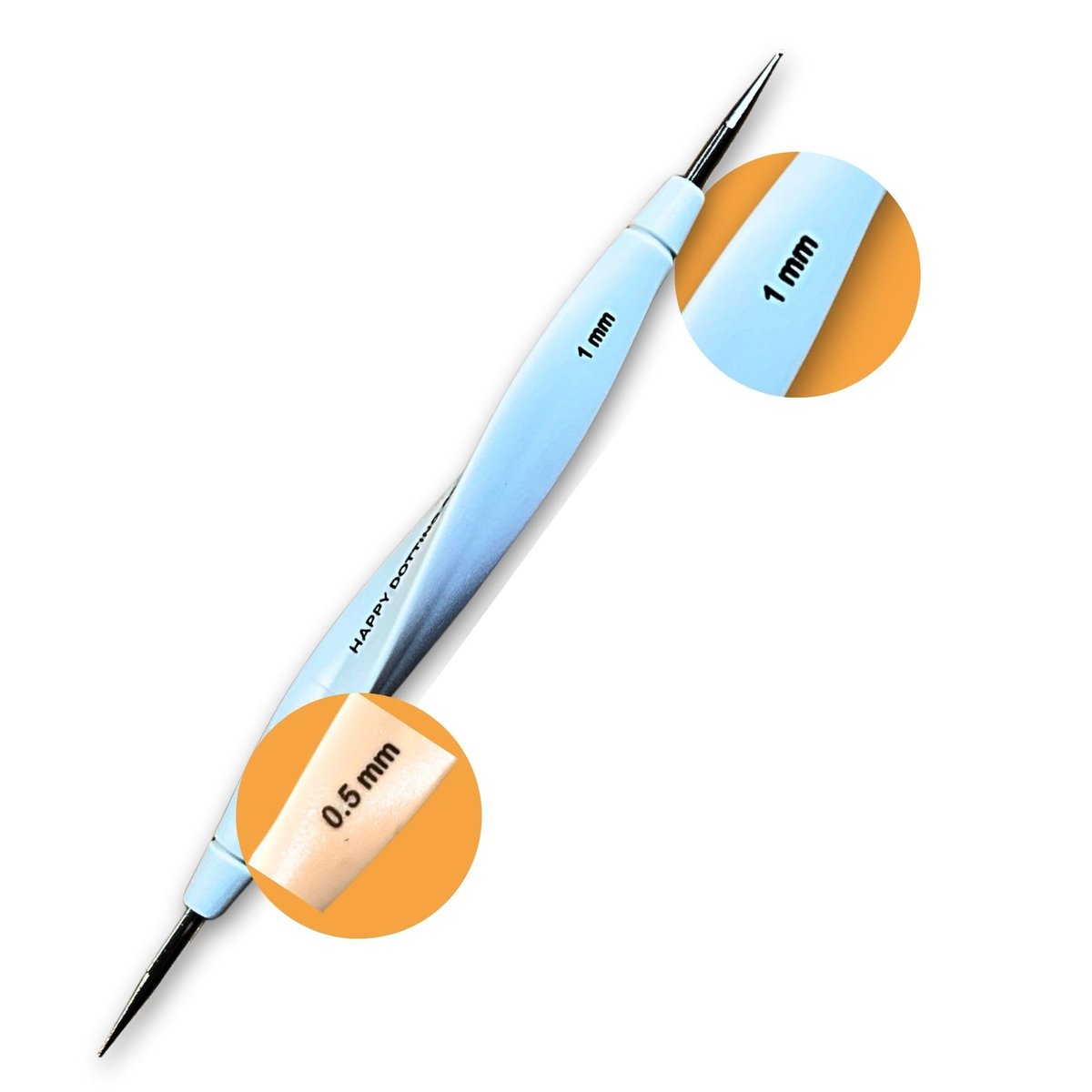 Happy Dotting Company Fine Stylus - Precision Dotting Tool 0.5/1.0 mm Double Ended for Nail Art, Painting & Mandala - görsel 1
