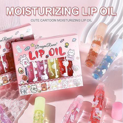 DENESTUP 6pcs Roll On Lip Gloss Set - Fruit Flavored, Glossy Lip Makeup for Women, Non Toxic Party Gift - görsel 10