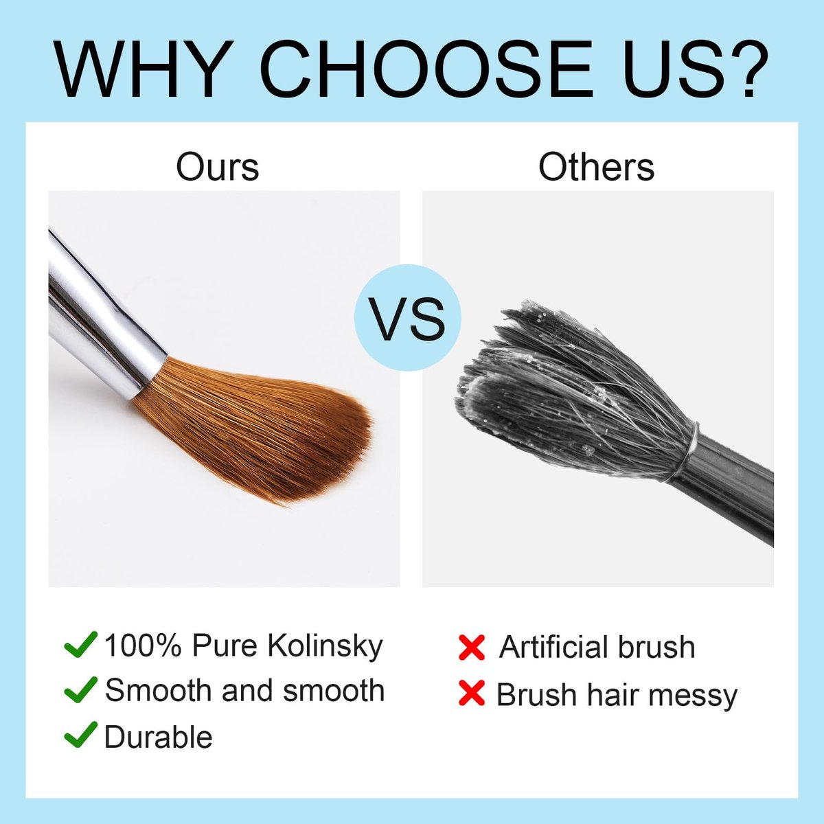 Shine Chance Acrylic Nail Brush - Size 12, 100% Pure Kolinsky Sable 3D Art Nail Brush & Application Tool - Gradient Blue Handle - görsel 14