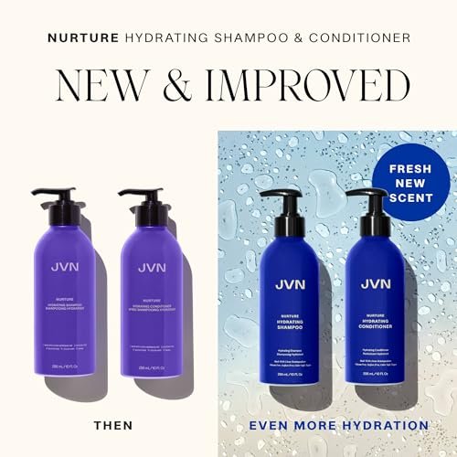 JVN Nurture Hydrating Shampoo - 10 Fl Oz - Moisturizing, Sulfate-Free, Color-Safe Detangling Shampoo for Women and Men Avelisse