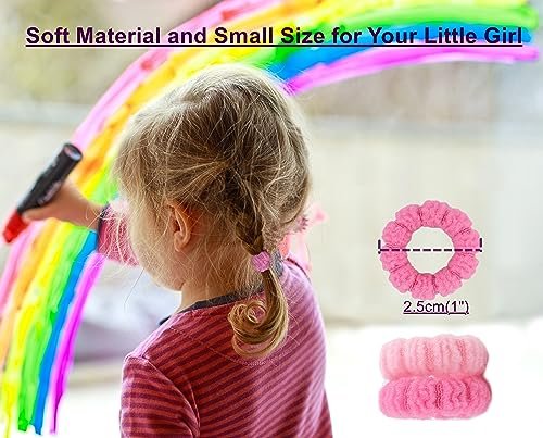 WDGROW Mini Hair Ties for Fine Hair – 200pcs Soft Cotton Elastic Bands for Toddlers & Kids (Ages 0-8), No Damage, Tiny Size, Reusable Bag - görsel 4