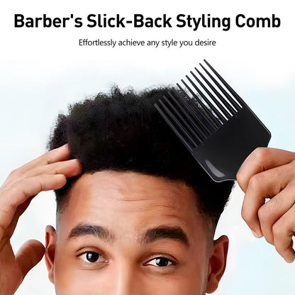 4-Pack Plastic Wide-Tooth Afro Lift Combs for Styling, Detangling & Volume - for Curly, Thick Hair, Wigs & Beards