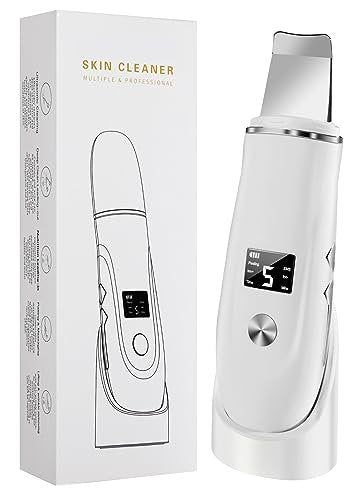 Ysxuan 4-in-1 Skin Scrubber Face Spatula – Blackhead Remover & Pore Cleaner with USB Charger (White, 5-Piece Set) Avelisse