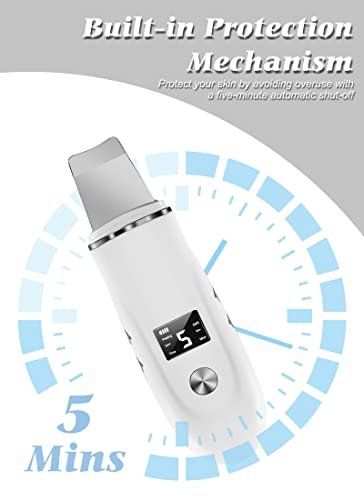 Ysxuan 4-in-1 Skin Scrubber Face Spatula – Blackhead Remover & Pore Cleaner with USB Charger (White, 5-Piece Set) Avelisse