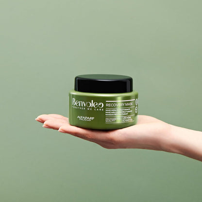 ALFAPARF MILANO Benvoleo Recovery Mask for Damaged Hair - Clean, Vegan, Sustainable Hair Care - Repairs, Reconstructs, Protects - Paraffin Free - Natural Ingredients - 8.45 FL. Oz.