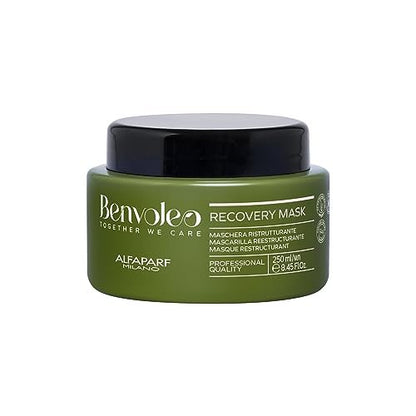 ALFAPARF MILANO Benvoleo Recovery Mask for Damaged Hair - Clean, Vegan, Sustainable Hair Care - Repairs, Reconstructs, Protects - Paraffin Free - Natural Ingredients - 8.45 FL. Oz.