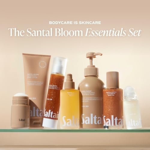 Saltair Body Oil - Luxurious Santal Bloom After Shower and Bath Oil for Women and Men, Botanical, Non-Greasy, Well-Absorbing Moisturizer for Hydrating Dry Skin – 4oz Pump Bottle Avelisse