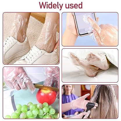 200 Pcs Disposable Paraffin Wax Liners for Hands and Feet – Larger, Thicker Plastic Bags for Thermal Hot Wax Therapy Spa Treatment
