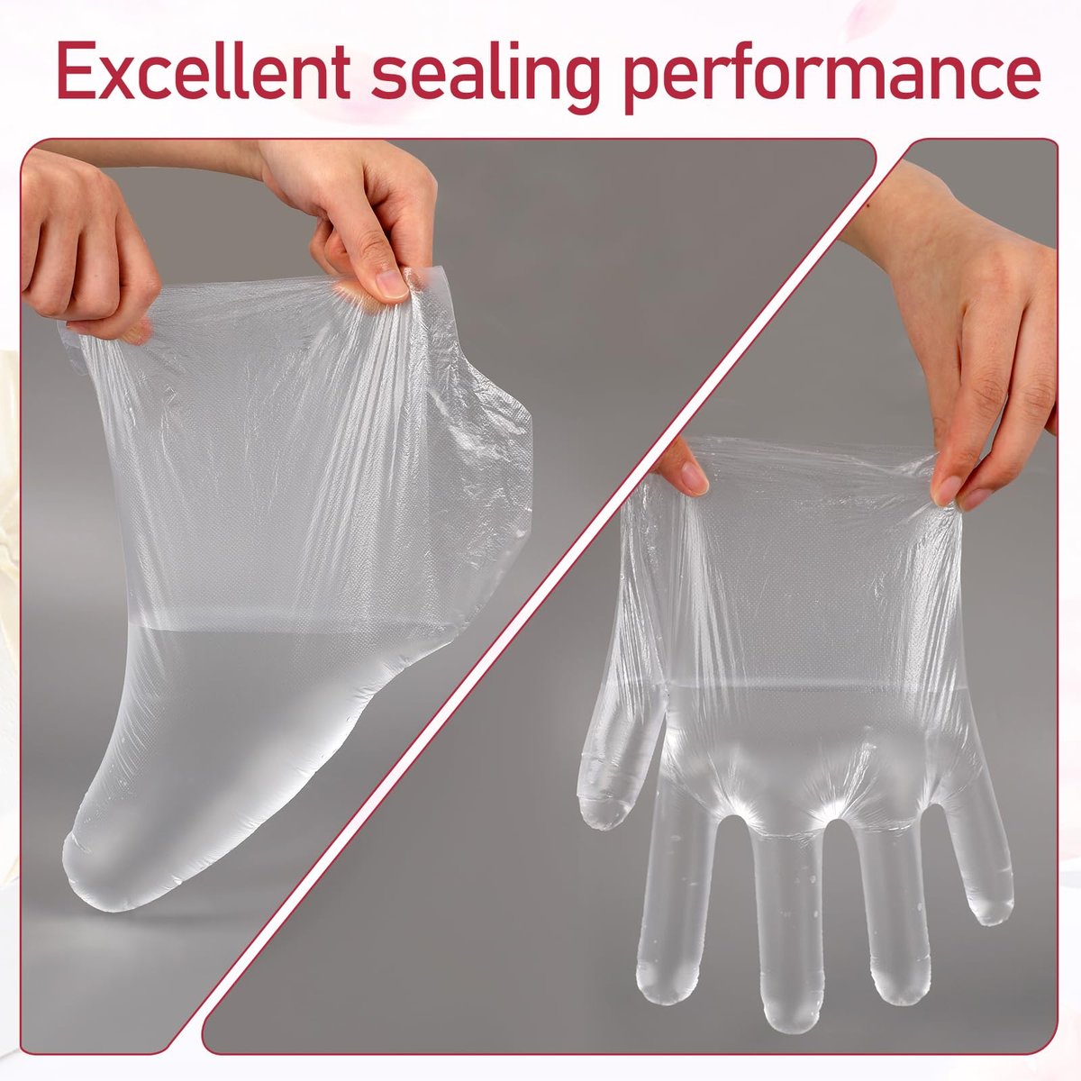 200 Pcs Disposable Paraffin Wax Liners for Hands and Feet – Larger, Thicker Plastic Bags for Thermal Hot Wax Therapy Spa Treatment - görsel 3