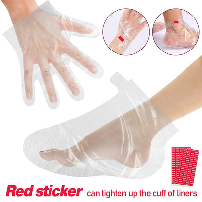200 Pcs Disposable Paraffin Wax Liners for Hands and Feet – Larger, Thicker Plastic Bags for Thermal Hot Wax Therapy Spa Treatment
