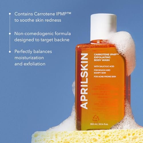 APRILSKIN Carrotene IPMP™ Exfoliating Body Wash – Salicylic Acid Body Wash for Rough & Bumpy Skin, Body Acne & Keratosis Pilaris with Niacinamide & Ceramides – Vegan & Cruelty-Free – 10.14 fl.oz Avelisse