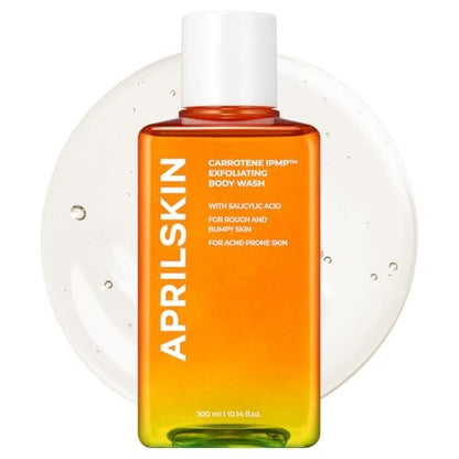 APRILSKIN Carrotene IPMP™ Exfoliating Body Wash – Salicylic Acid Body Wash for Rough & Bumpy Skin, Body Acne & Keratosis Pilaris with Niacinamide & Ceramides – Vegan & Cruelty-Free – 10.14 fl.oz Avelisse