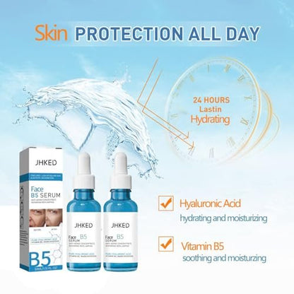 JHKED B5 Face Serum 2-Pack - Instant Tightening Anti-Aging Solution for Fine Lines, 1 Fl Oz Each Avelisse