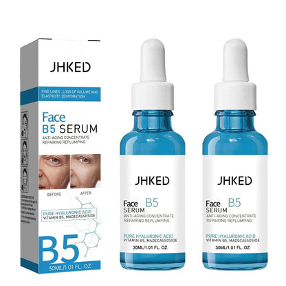 JHKED B5 Face Serum 2-Pack - Instant Tightening Anti-Aging Solution for Fine Lines, 1 Fl Oz Each Avelisse