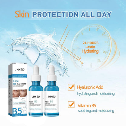 JHKED B5 Face Serum 2-Pack - Instant Tightening Anti-Aging Solution for Fine Lines, 1 Fl Oz Each Avelisse