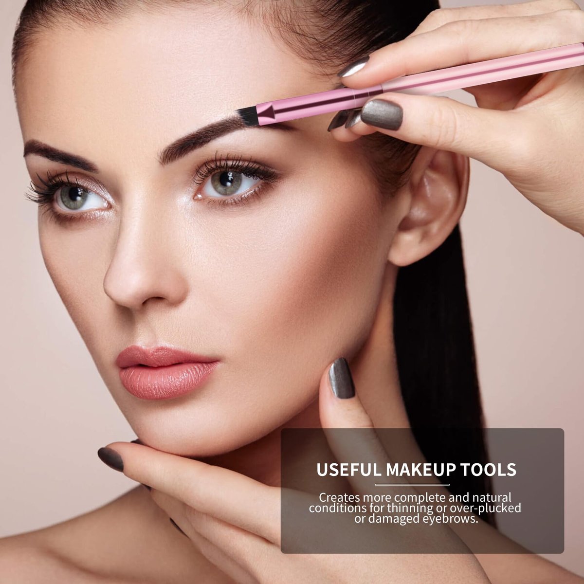 12-Piece Dual-Ended Brow Brush Set - Angled Eyebrow Brush & Spoolie for Precise Shaping & Filling - görsel 3