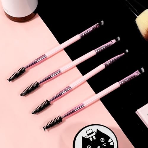12-Piece Dual-Ended Brow Brush Set - Angled Eyebrow Brush & Spoolie for Precise Shaping & Filling - görsel 10