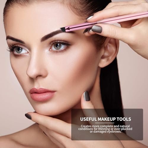 12-Piece Dual-Ended Brow Brush Set - Angled Eyebrow Brush & Spoolie for Precise Shaping & Filling - görsel 4