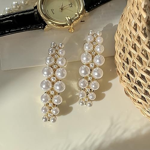 Yusier 2PCS Small Pearl Hair Clips - Elegant French Hair Accessories for Women, Wedding Party Barrettes (White, 1.6in) - görsel 8