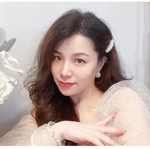 Yusier 2PCS Small Pearl Hair Clips - Elegant French Hair Accessories for Women, Wedding Party Barrettes (White, 1.6in) - görsel 14