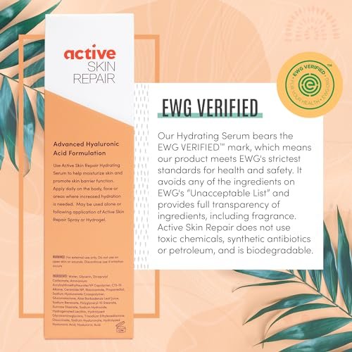 Active Skin Repair Face and Body Hydrating Serum - EWG Certified Hyaluronic Acid Serum with Ceramides & Niacinamide, Dermatologist-Tested Moisturizing Anti-Aging Serum, 5 fl. oz. Avelisse