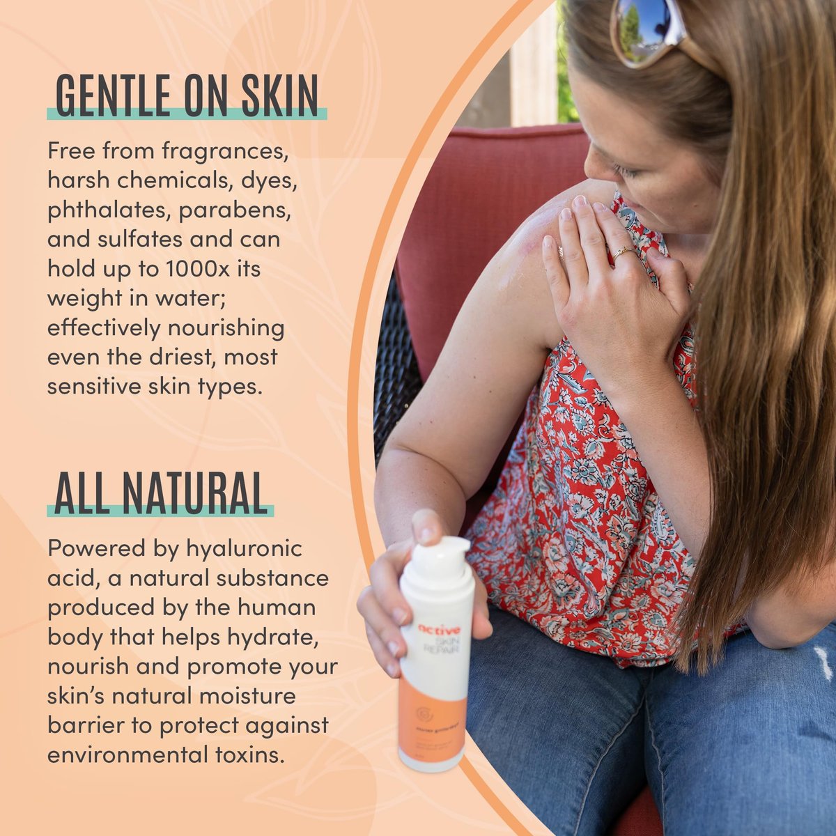 Active Skin Repair Face and Body Hydrating Serum - EWG Certified Hyaluronic Acid Serum with Ceramides & Niacinamide, Dermatologist-Tested Moisturizing Anti-Aging Serum, 5 fl. oz. Avelisse