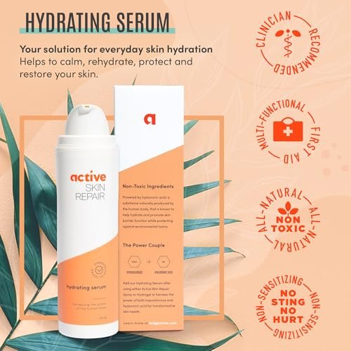 Active Skin Repair Face and Body Hydrating Serum - EWG Certified Hyaluronic Acid Serum with Ceramides & Niacinamide, Dermatologist-Tested Moisturizing Anti-Aging Serum, 5 fl. oz. Avelisse
