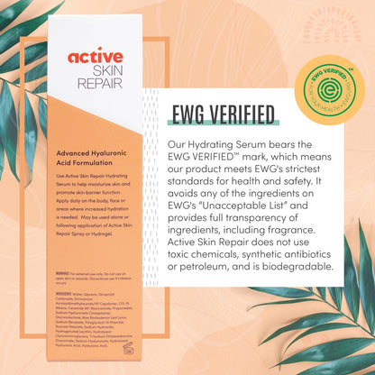 Active Skin Repair Face and Body Hydrating Serum - EWG Certified Hyaluronic Acid Serum with Ceramides & Niacinamide, Dermatologist-Tested Moisturizing Anti-Aging Serum, 5 fl. oz. Avelisse